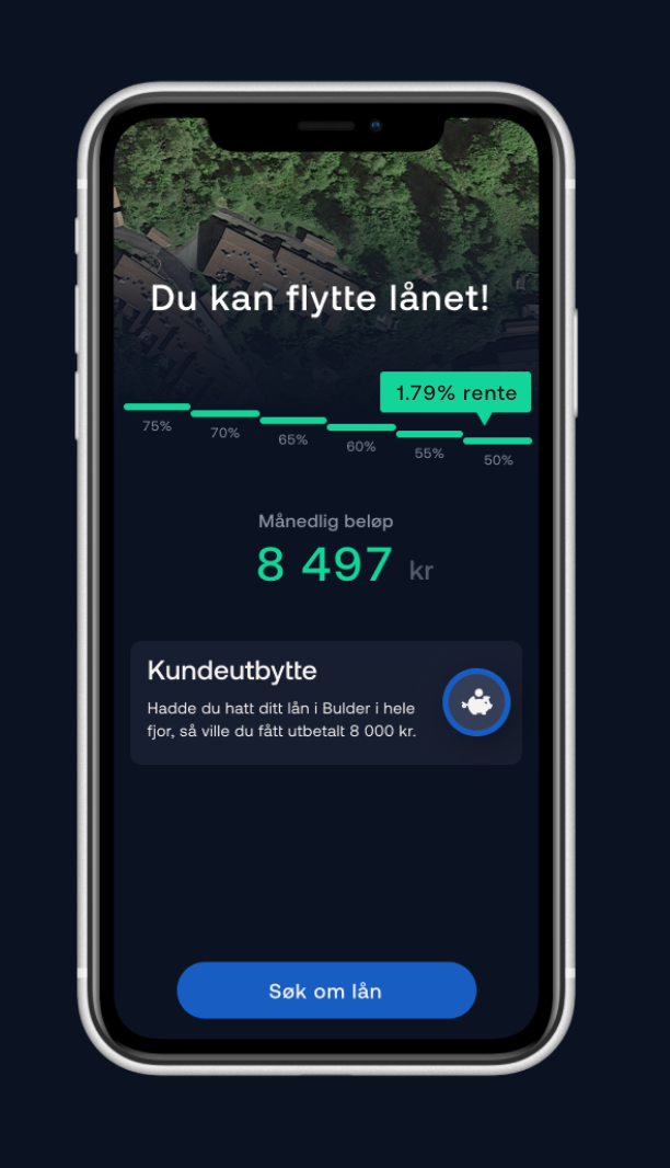 Capture d'écran du site de Bulder Bank montrant l'évolution des taux