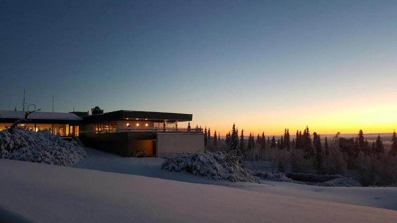 Hotel Voksenåsen sous la neige