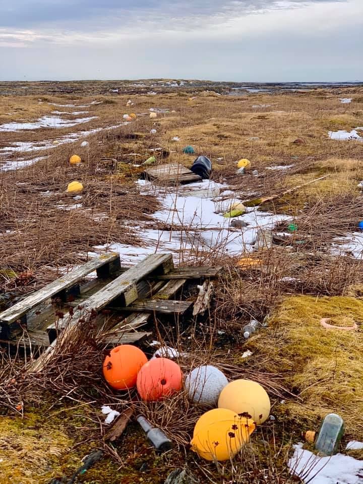Déchets sur une plage