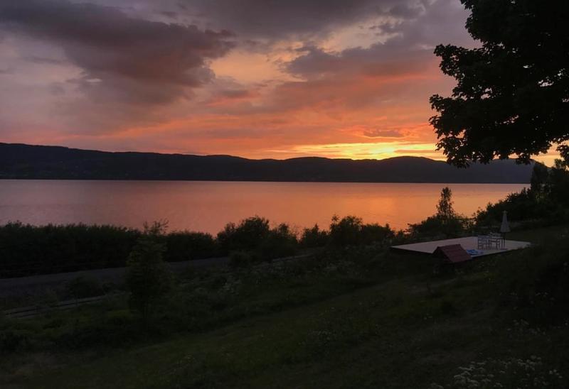 Coucher de soleil vu depuis la maison de Minnesund