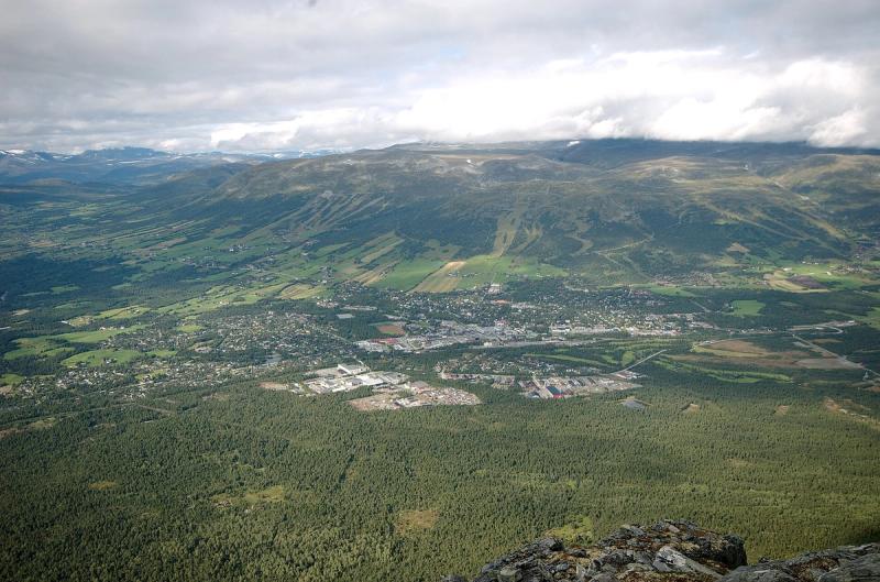 Oppdal observé depuis la montagne Almann