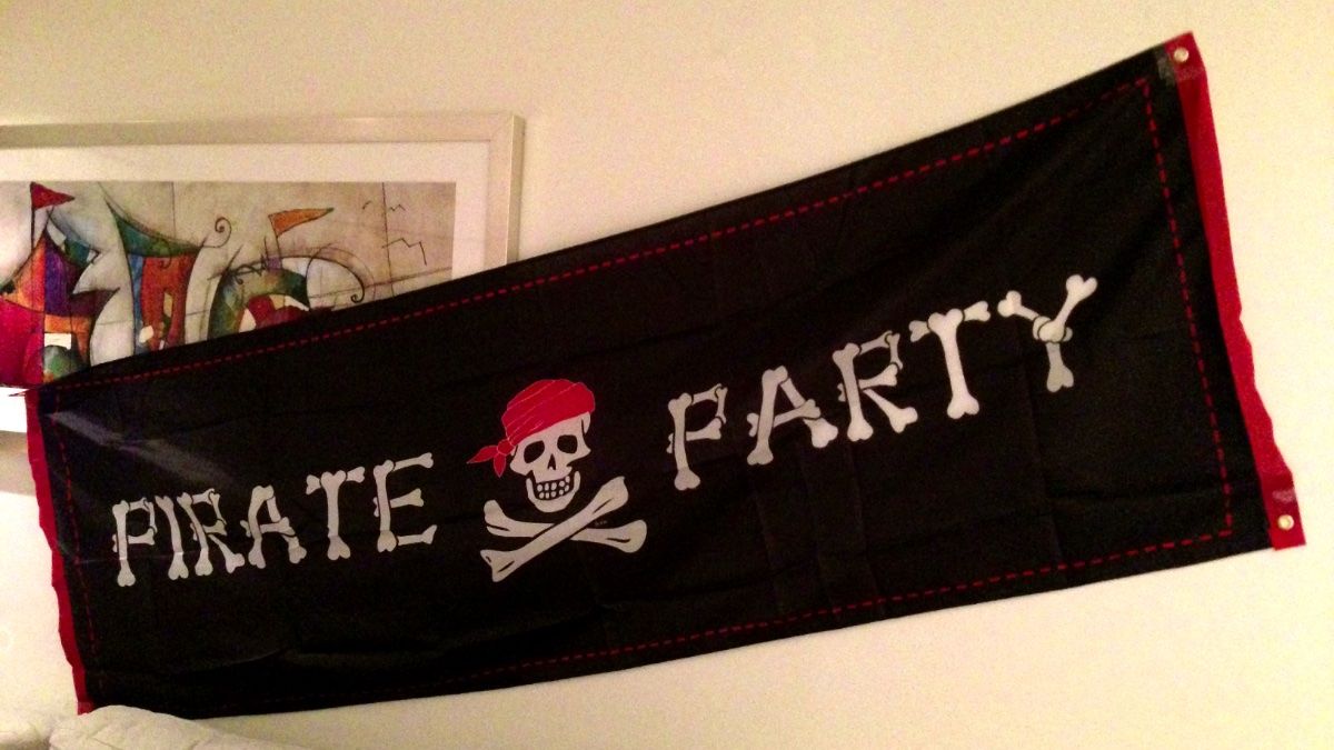 Photo d'un drapeau pirate prise lors de ma première soirée en Norvège