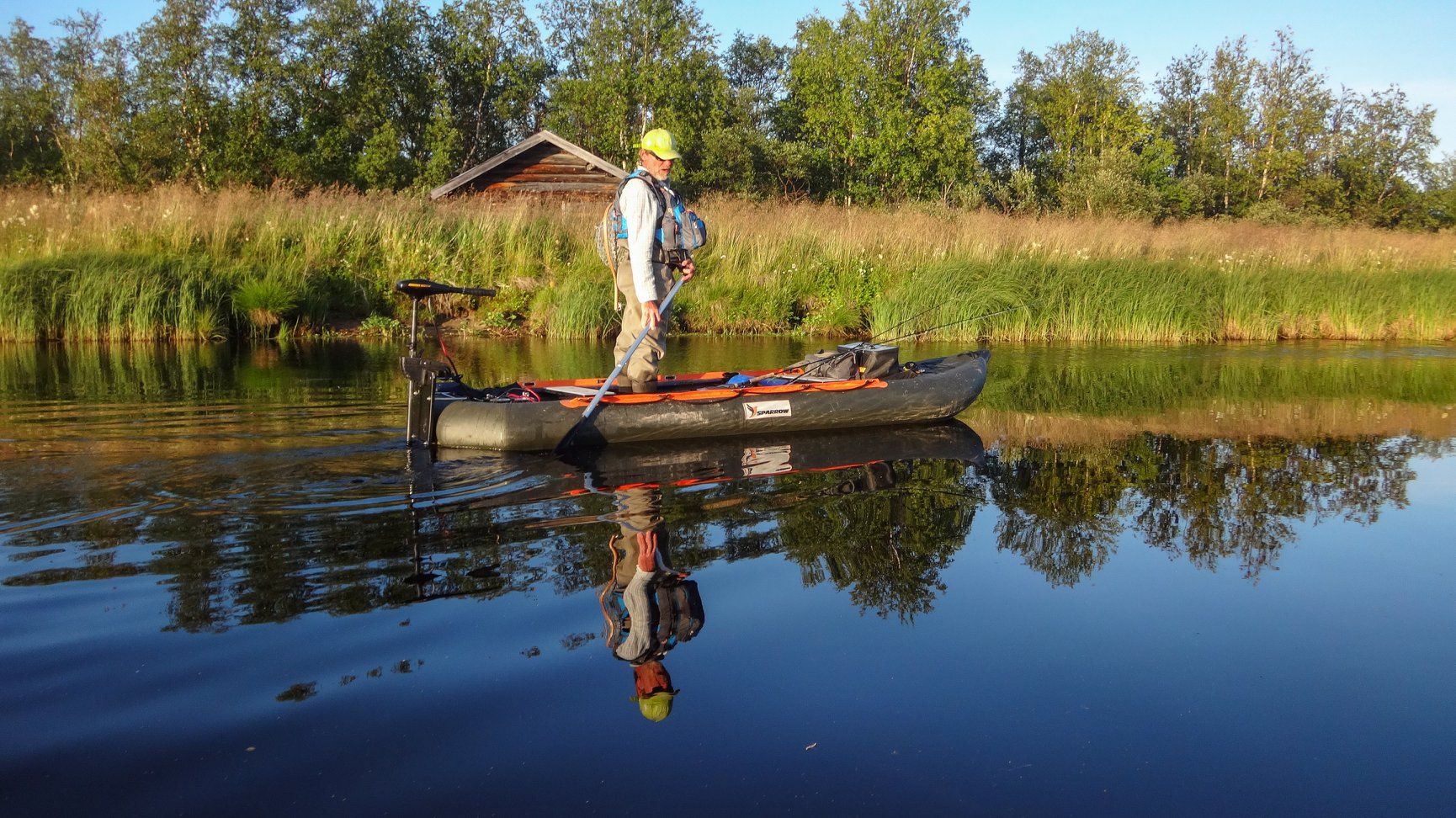 Pêcheur sur un bateau