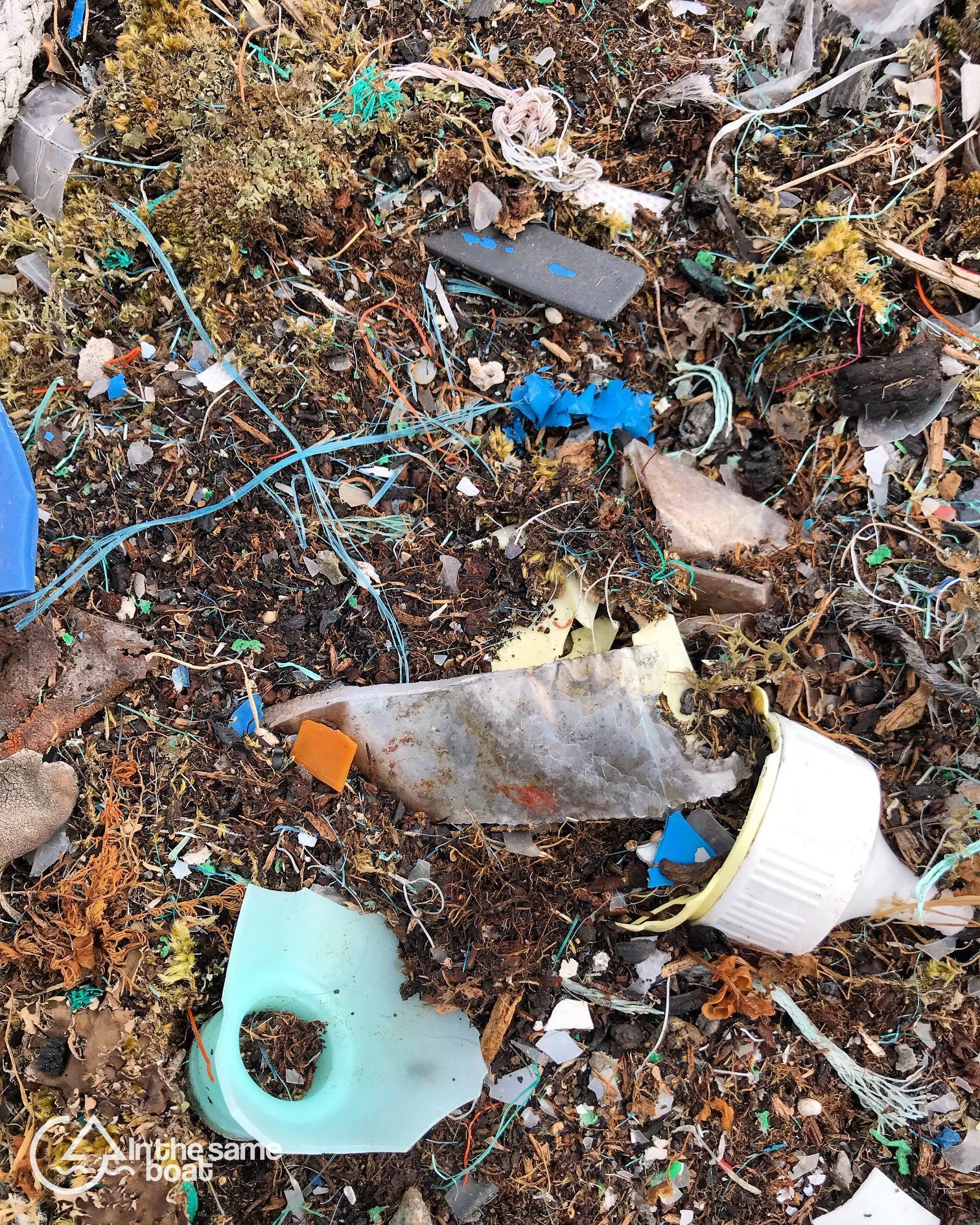 Déchets sur une plage