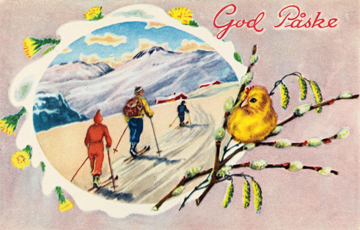 Carte "God påske" de 1953