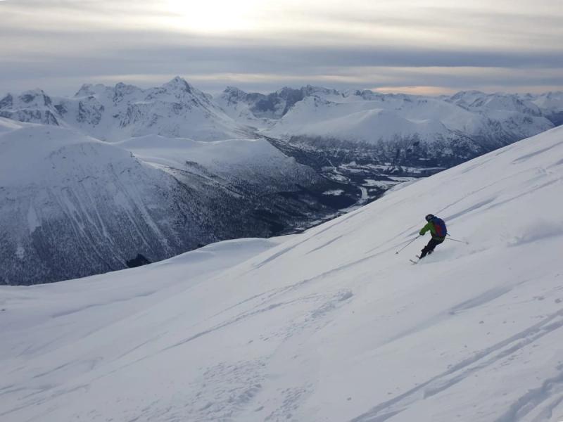 Tristan en ski hors-piste