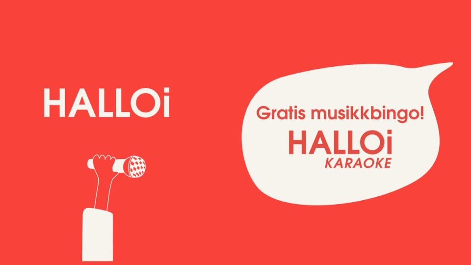 Grafikk med hånd som holder mikrofon