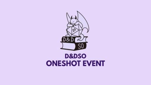 D&D Logo with Oneshot Event on purple background