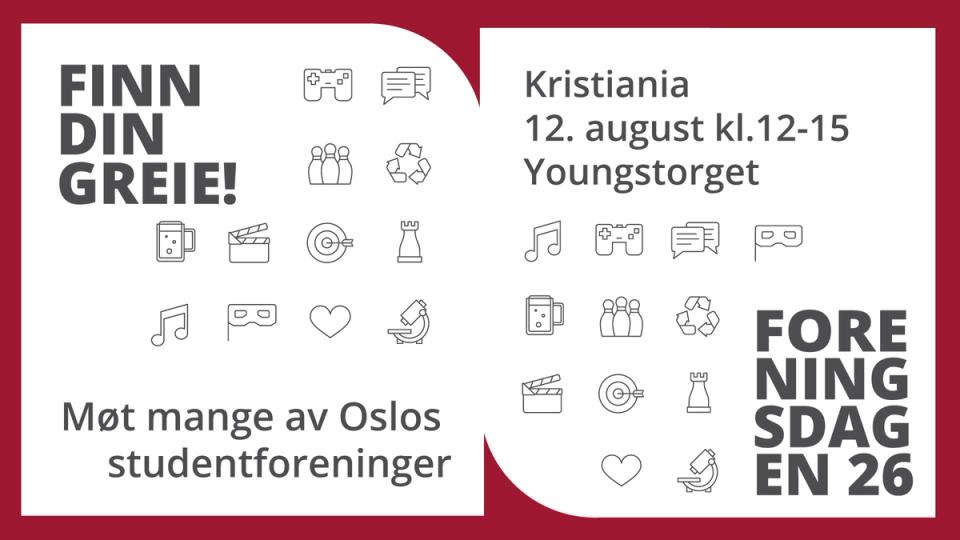 Finn din greie på foreningsdagen på Youngstorget 12. august