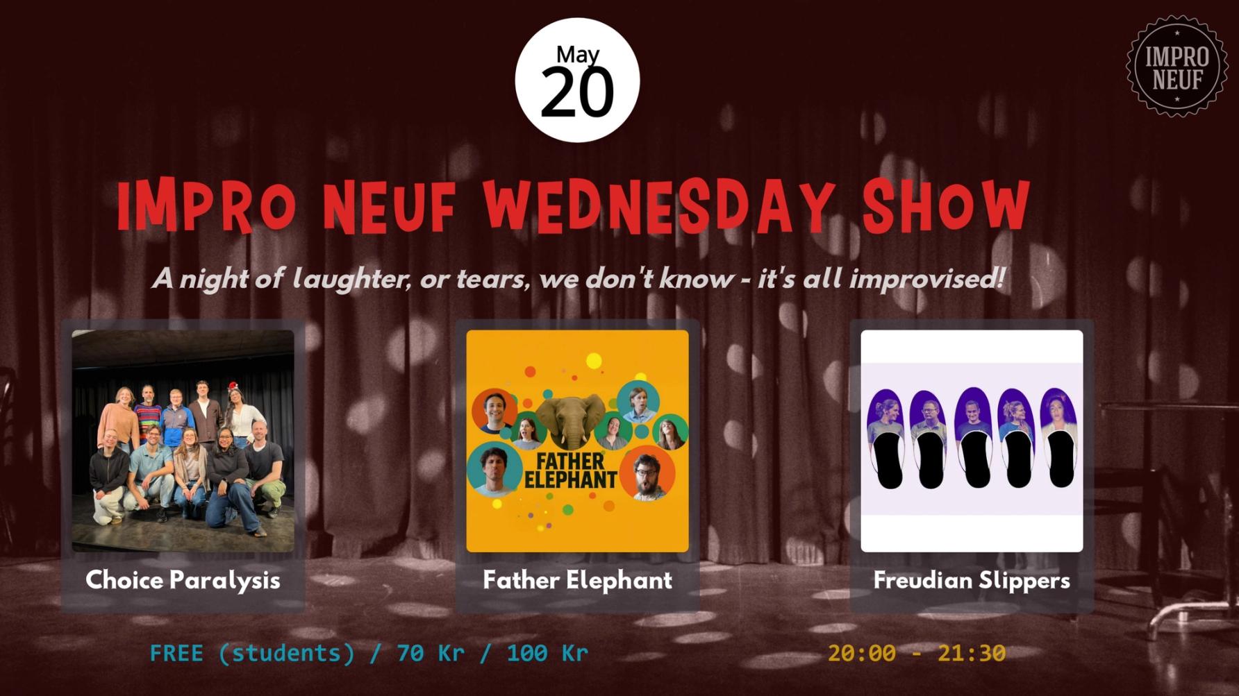 Improv Show in Oslo @ Chateau Neuf - Free for students. Try Improv, free @ 18:00
