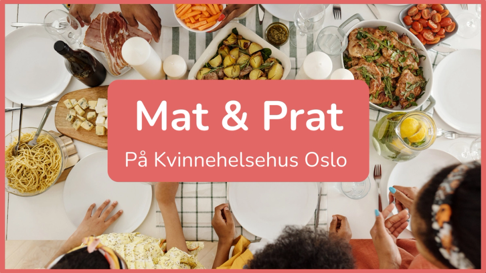 Bilde av mat med tekst