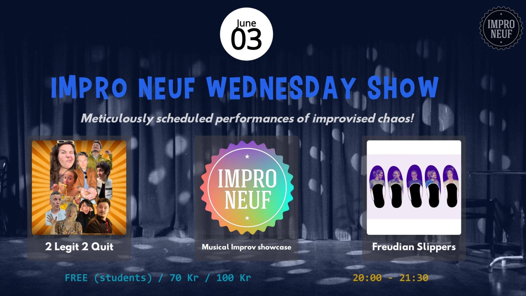 Improv Show in Oslo @ Chateau Neuf - Free for students. Try Improv, free @ 18:00
