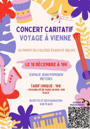 Affiche pour Concert caritatif "voyage à Vienne" 