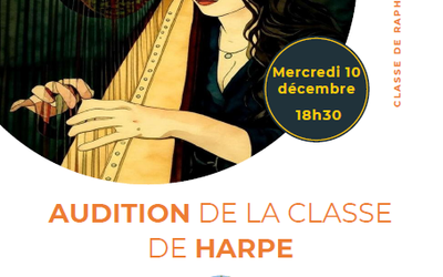 Affiche pour Audition de la classe de HARPE