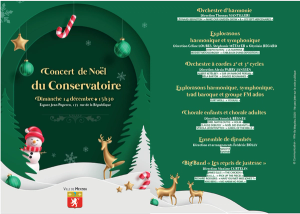 Affiche pour Concert de Noêl du Conservatoire