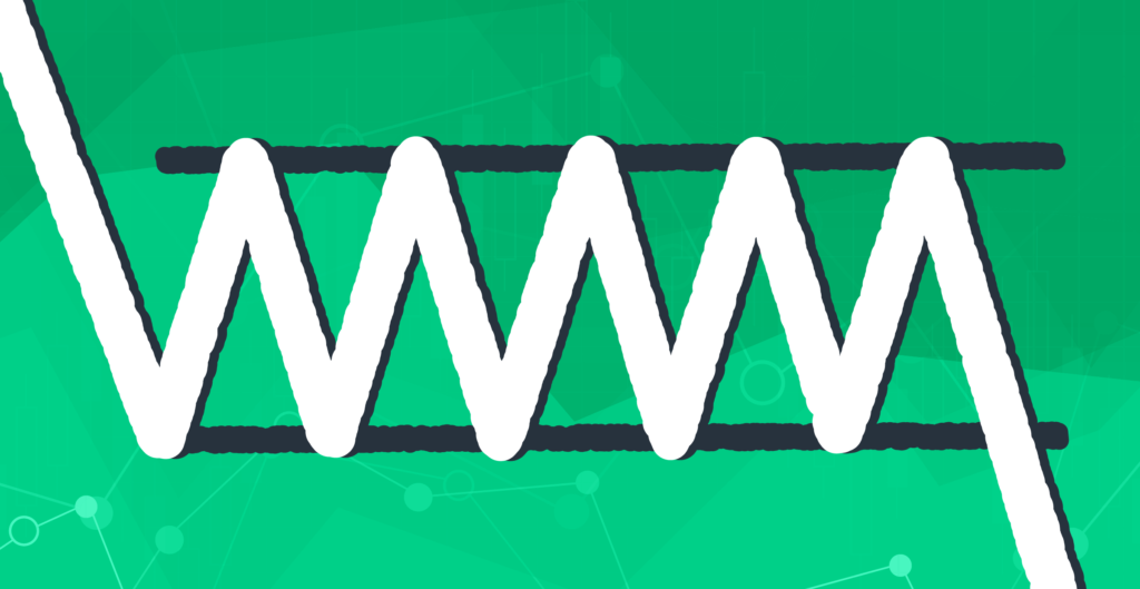 Rectangle consolidation pattern with price oscillating between support and resistance.