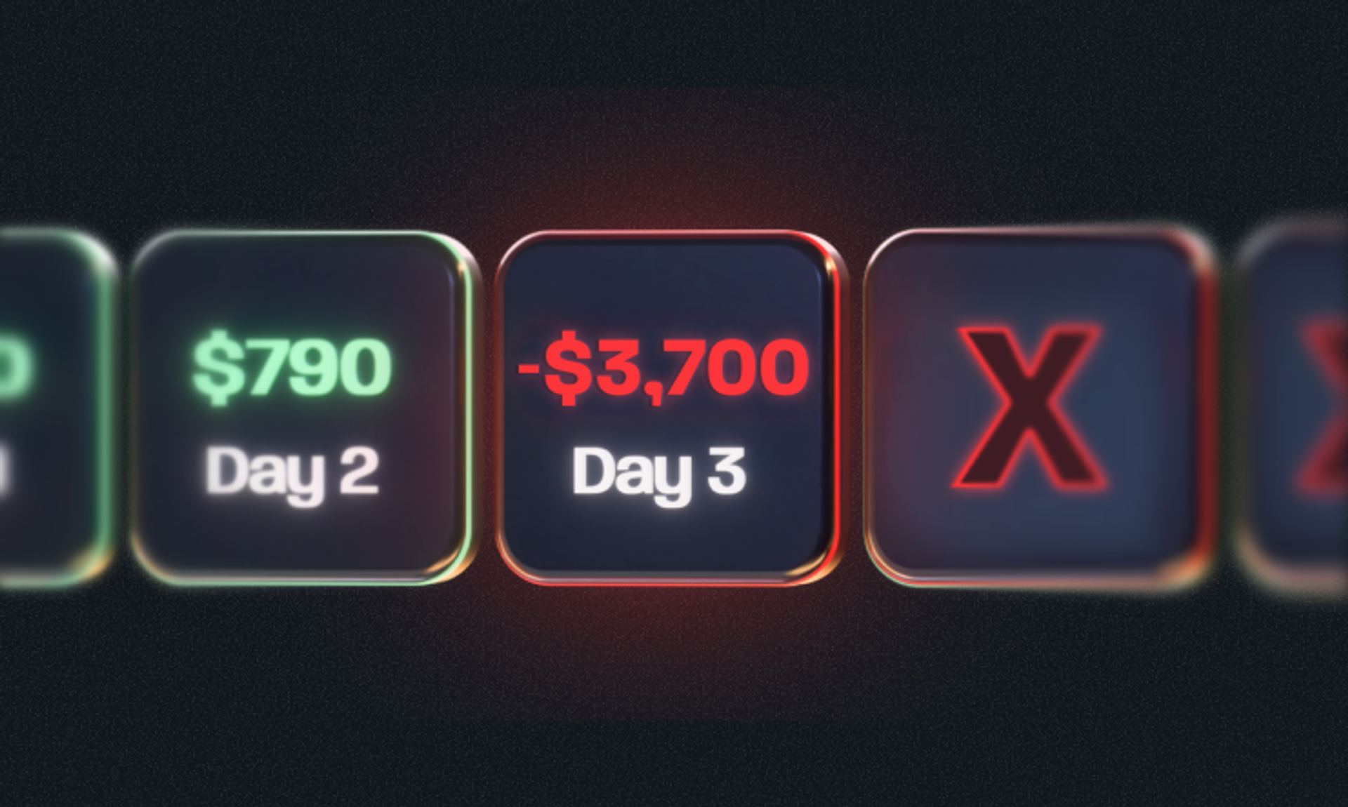 Glowing red and green tiles