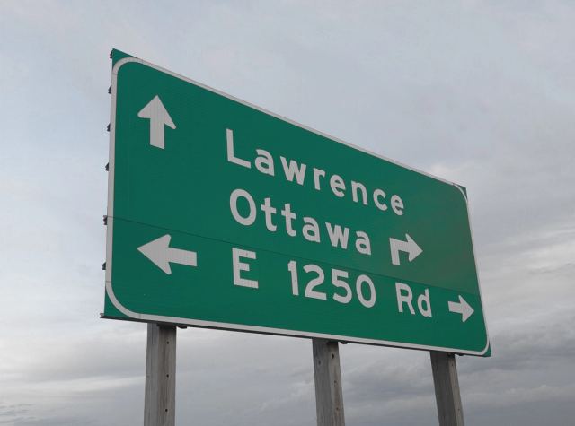 Kansas road sign
