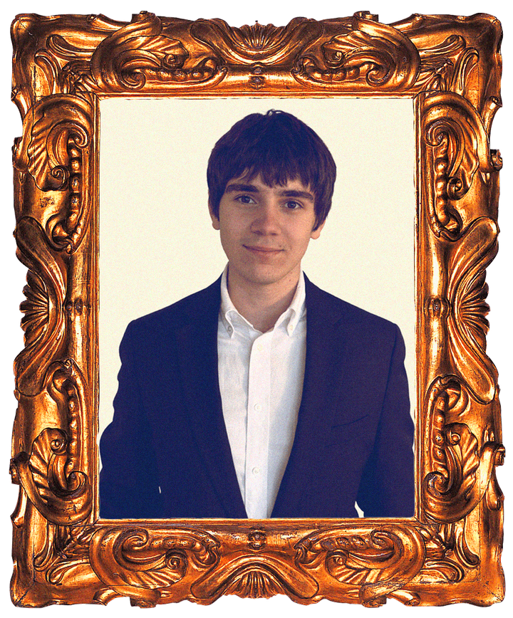 Charlie Andrade, in an ornate gilt frame