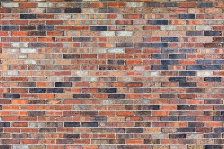 A photo of a completed brick wall