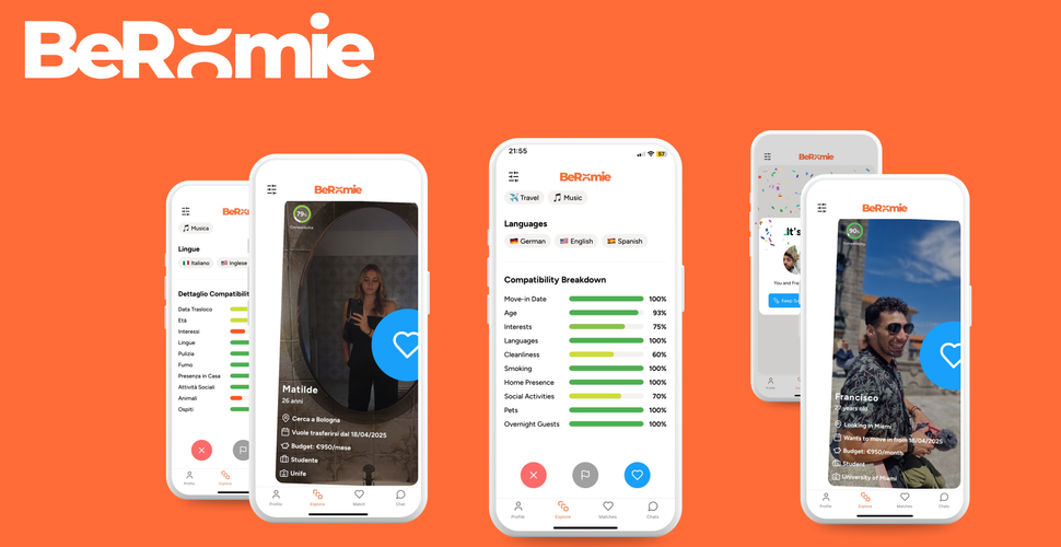 BeRoomie lancia la piattaforma "Affiliates".
