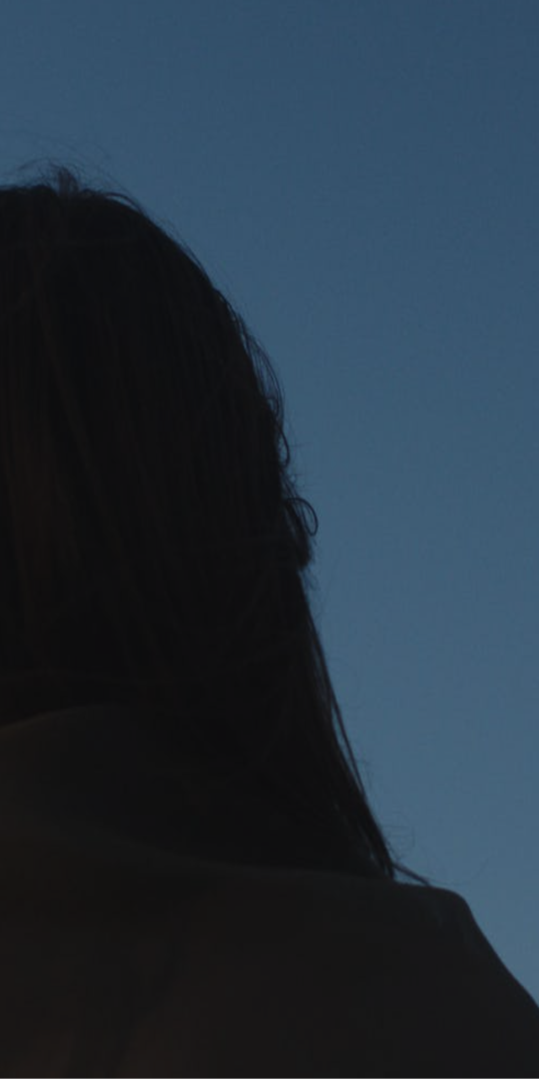Person and moon