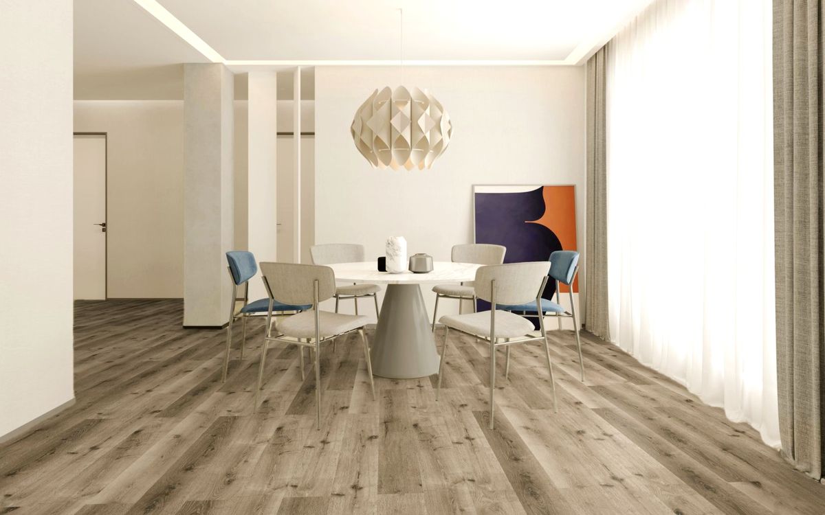 Classic Lodge luxury vinyl flooring room scene