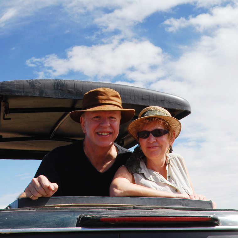 Bodil och Ragnar på Safari