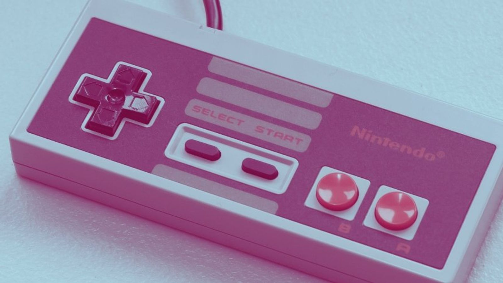 The Nintendo Entertainment System console and its iconic branding.