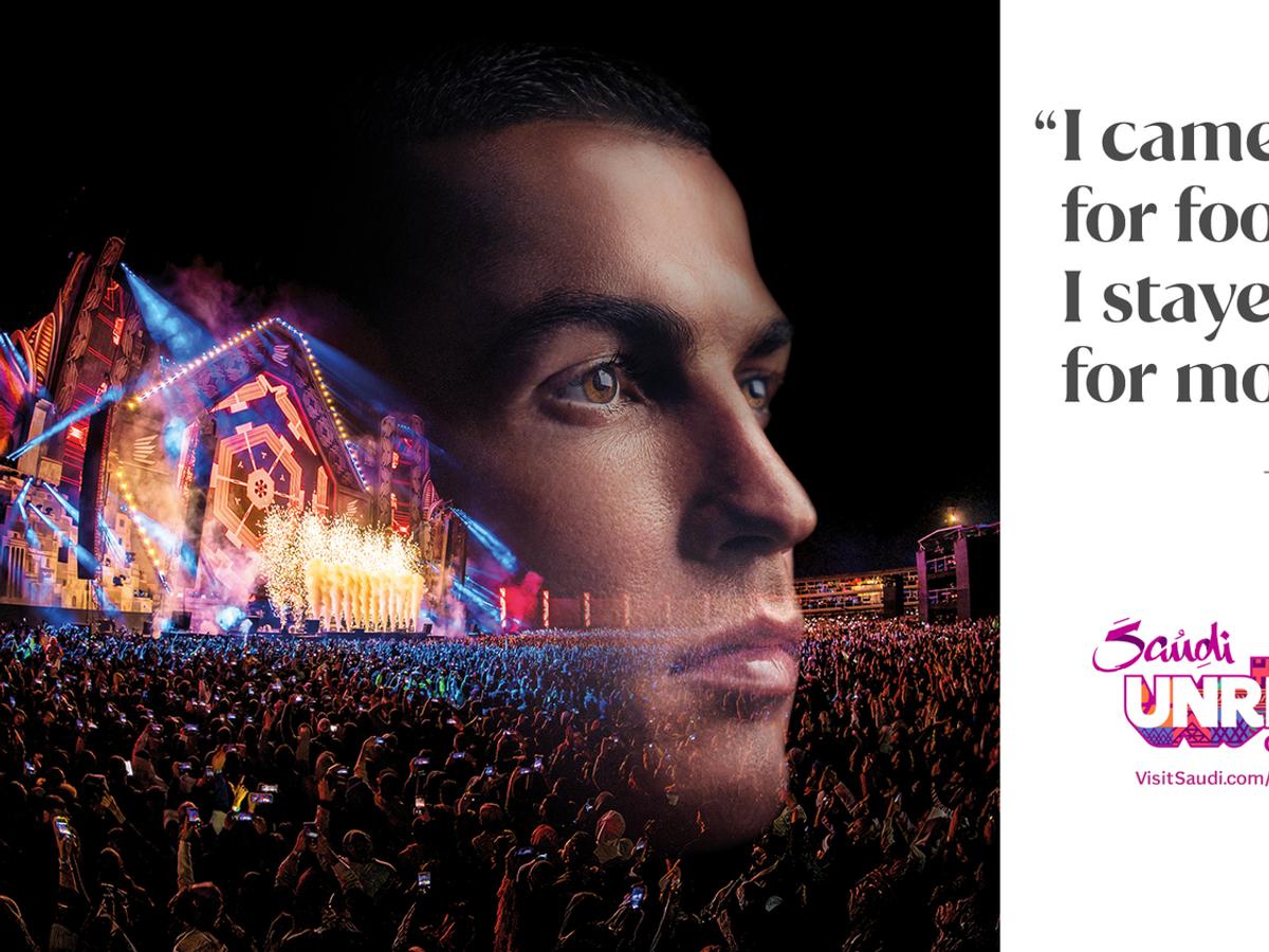 Saudi Unreal Calendar campaign key visual featuring Cristiano Ronaldo