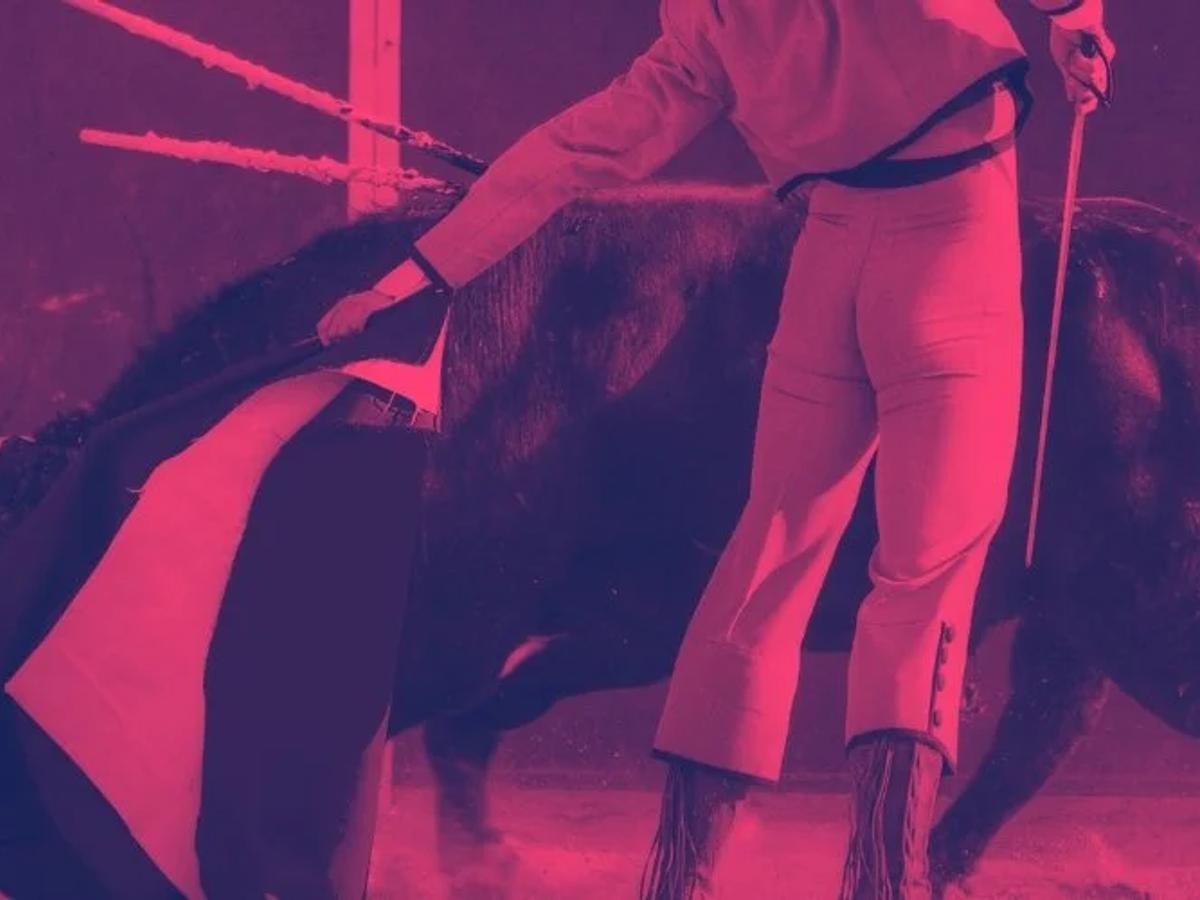 A matador figure, symbolizing Zuckerberg's calculated public performance against Musk.