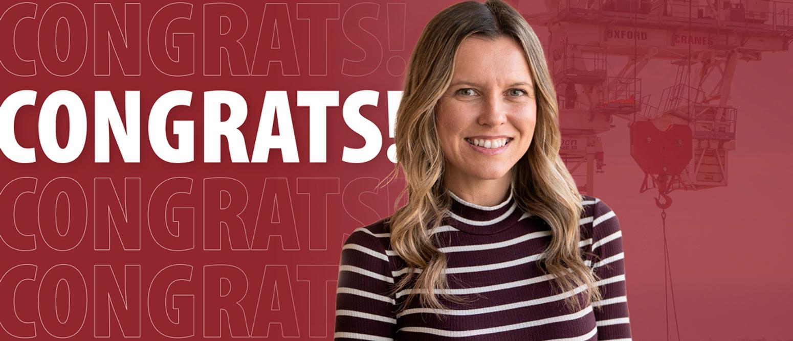 Nicole Connolly makes Crane & Hoist Canada’s Top 10 Under 40