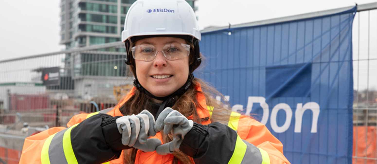 EllisDon - Women in Construction week. Female Employee on site