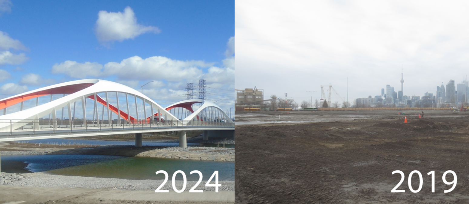 Port Lands 2019 and 2024