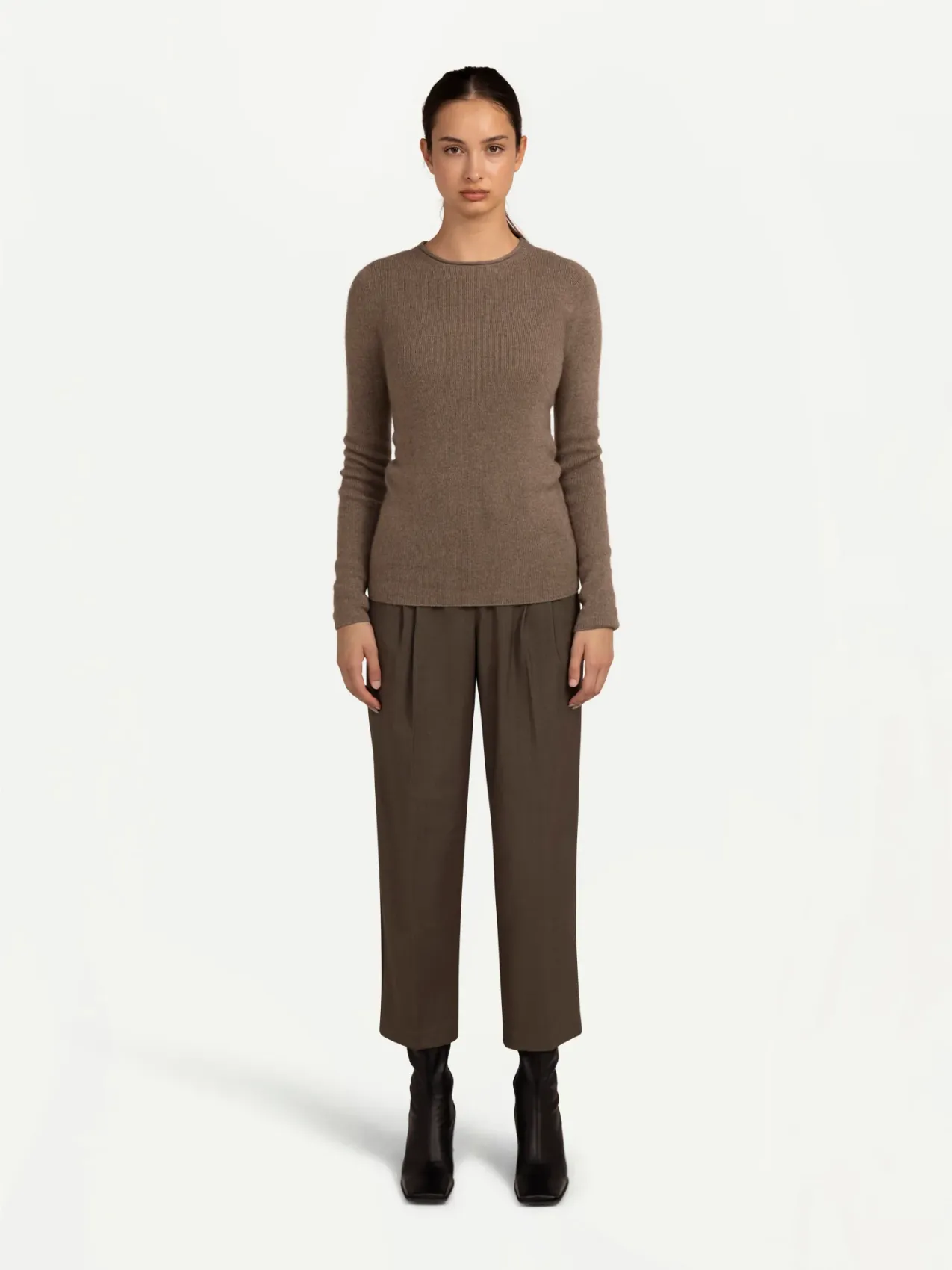 Organic Colour Lightweight Crew-Neck Sweater | GOBI Cashmere