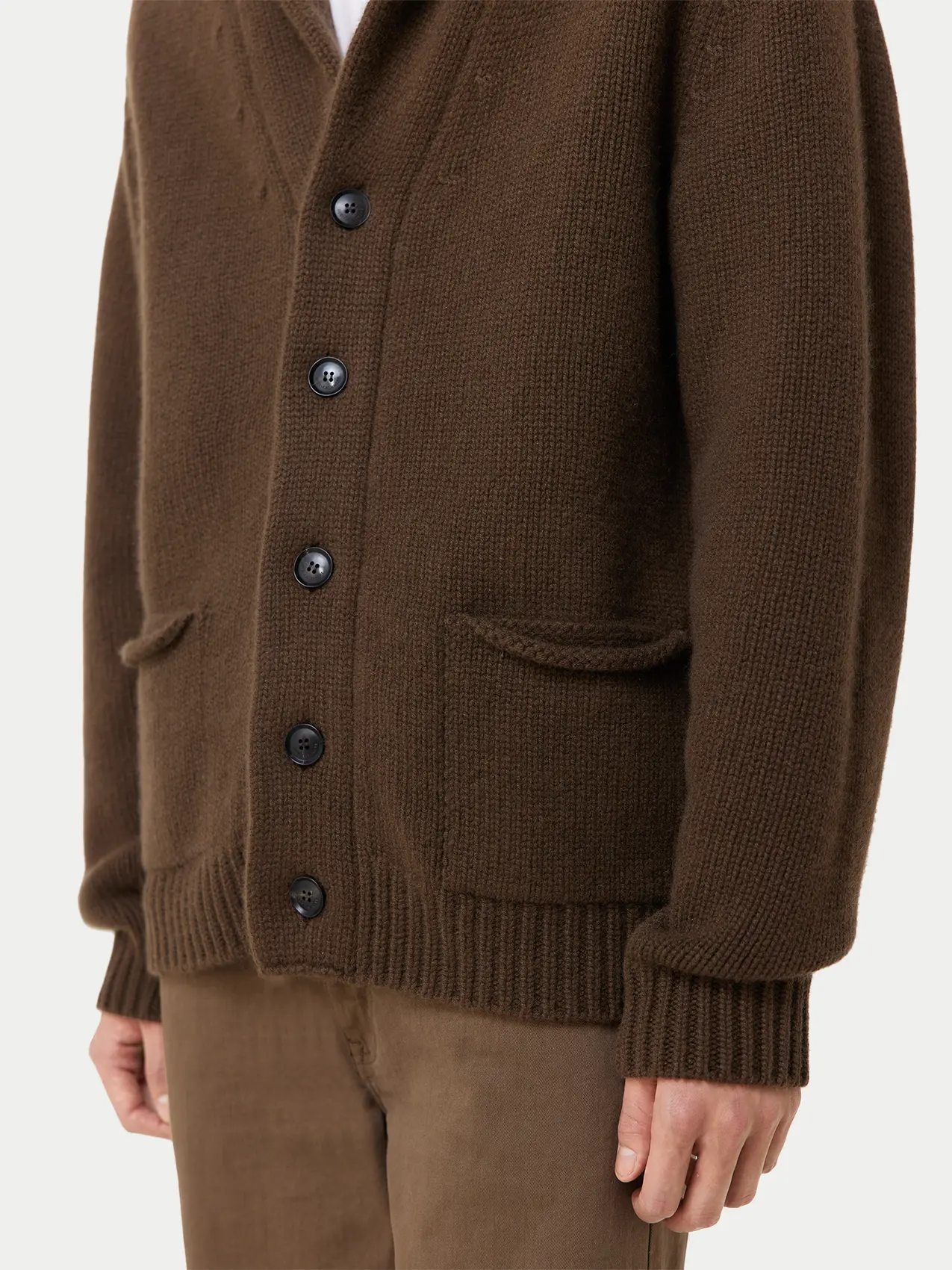 Cashmere Shawl Collar Thick Men's Cardigan