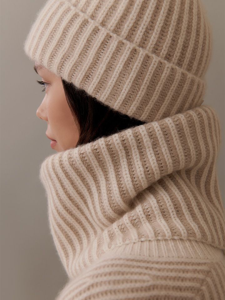 $99 Cashmere Hat & Sweater Set in Purple Ash | GOBI US