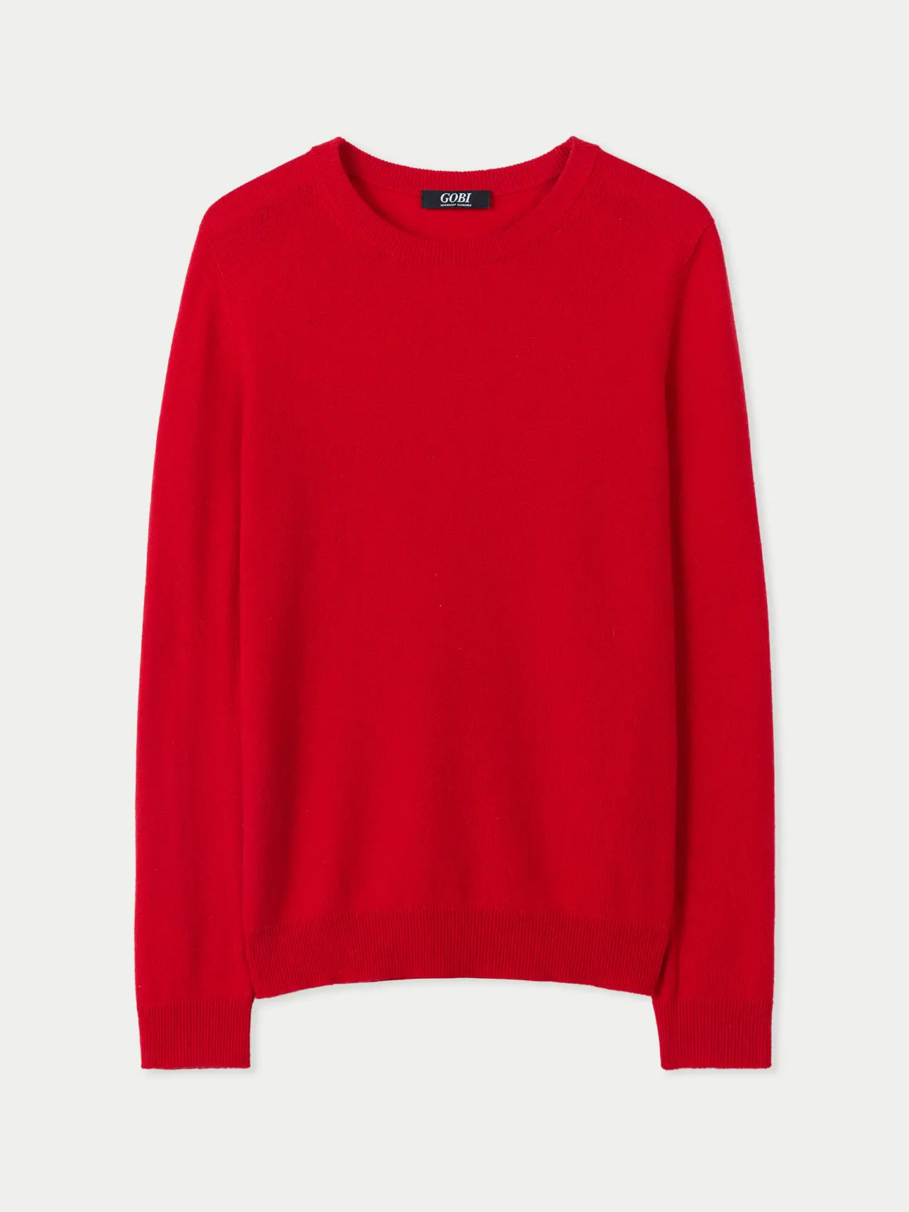 Red Crew Neck Cashmere Sweater