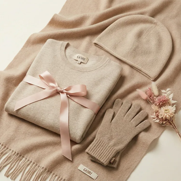 Kaschmir 99€ Mütze & Pullover-Set