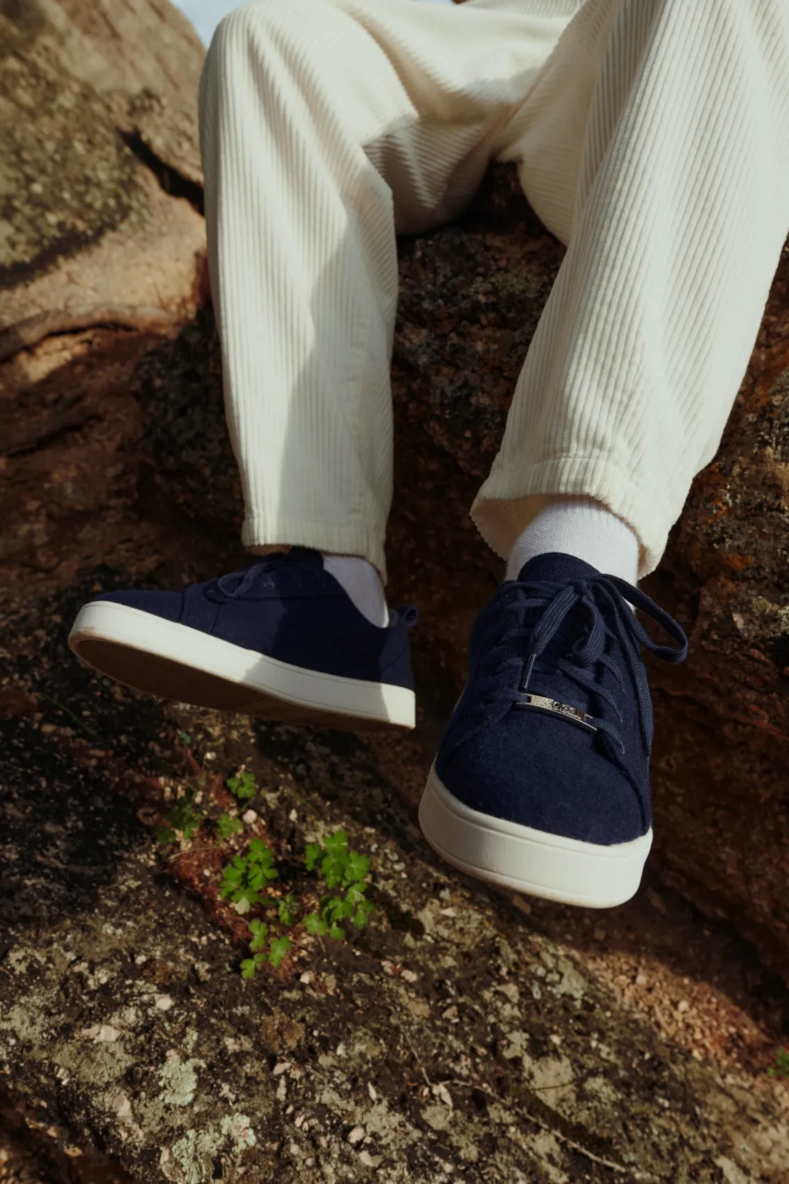 navy cashmere sneaker