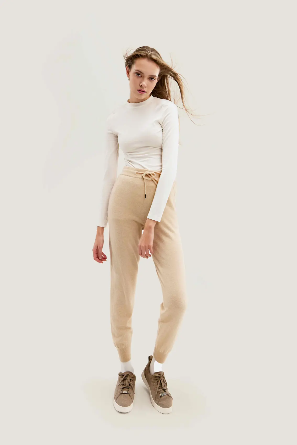 Cashmere joggers beige | GOBI Cashmere