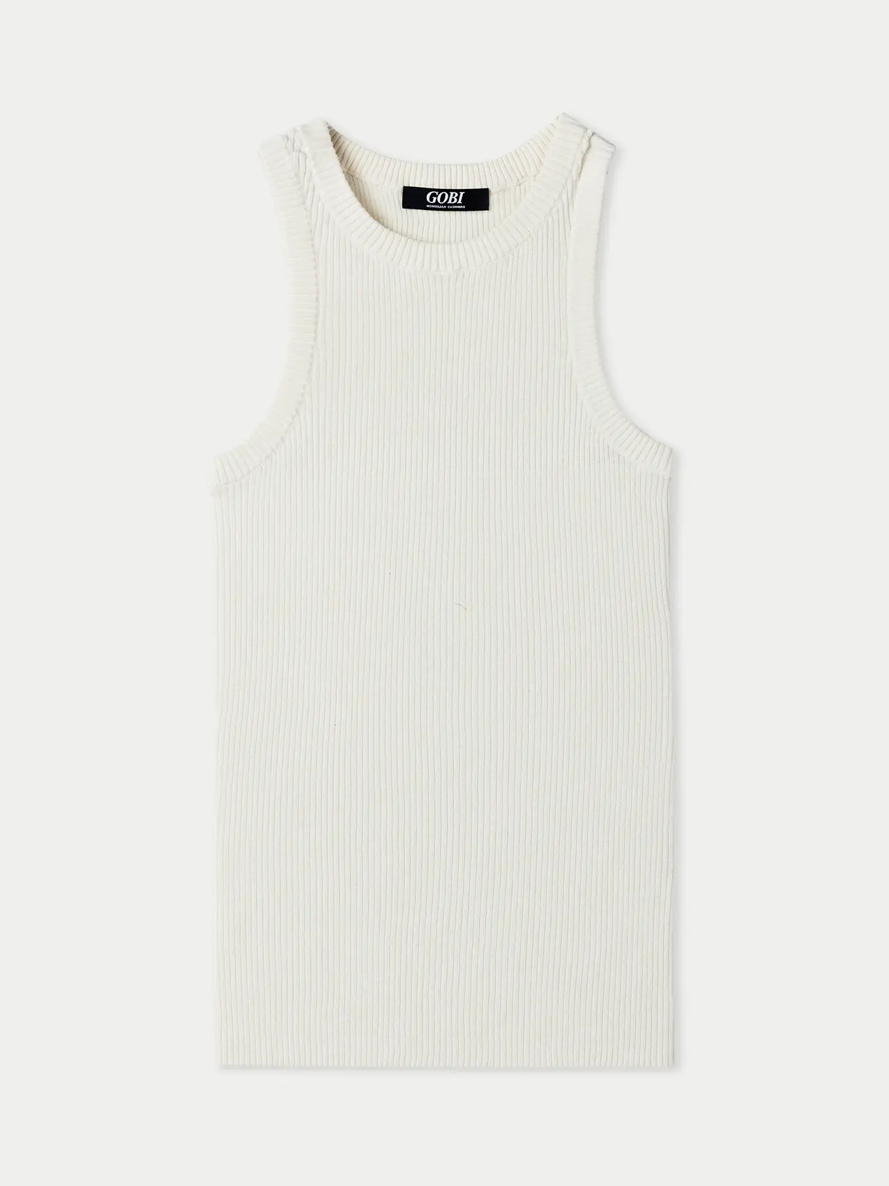 Ribbed Cotton Silk Cashmere Blend Tank Top | GOBI Cashmere
