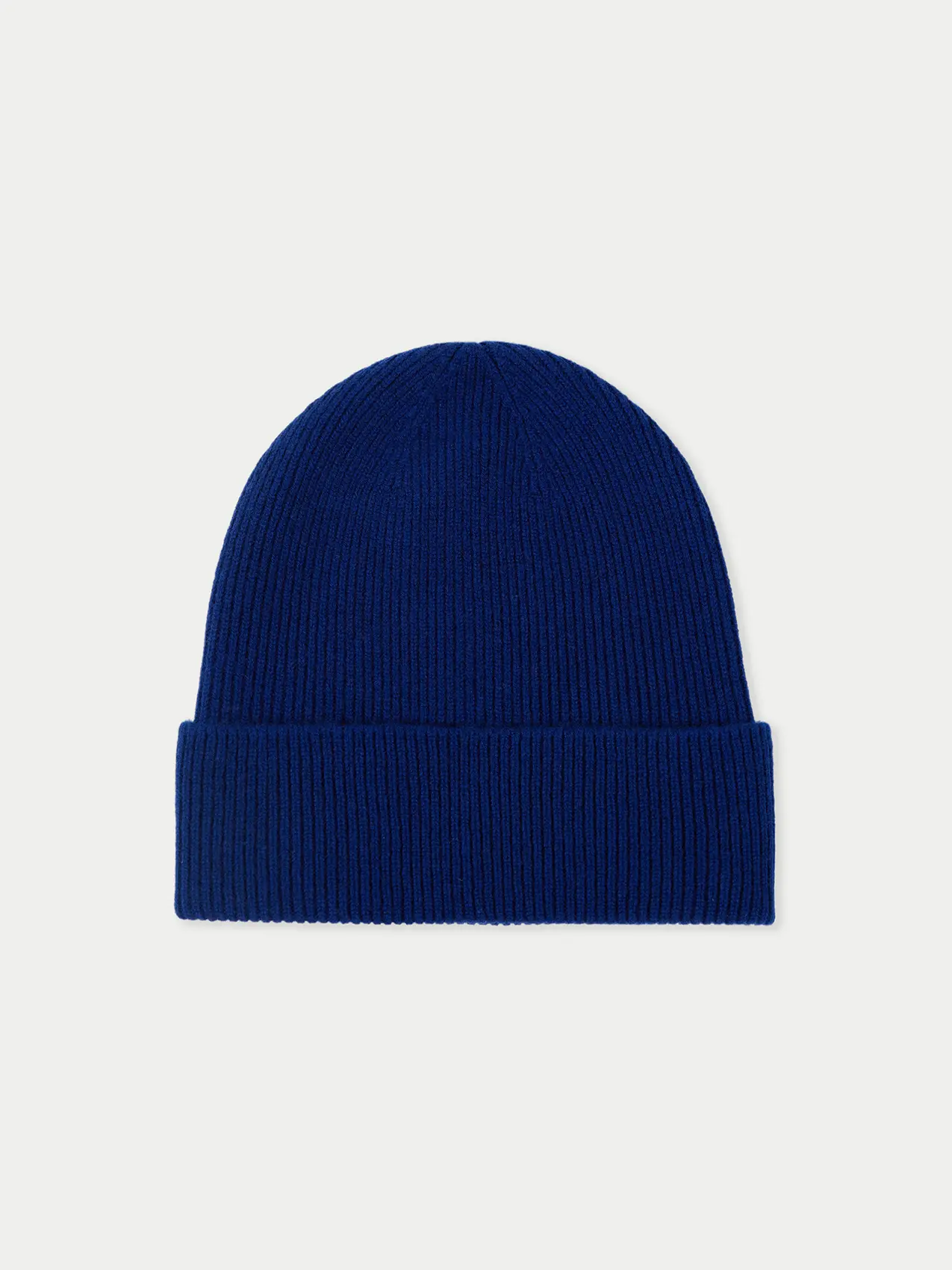 Cashmere Rib Knit Thick Hat Royal Blue color