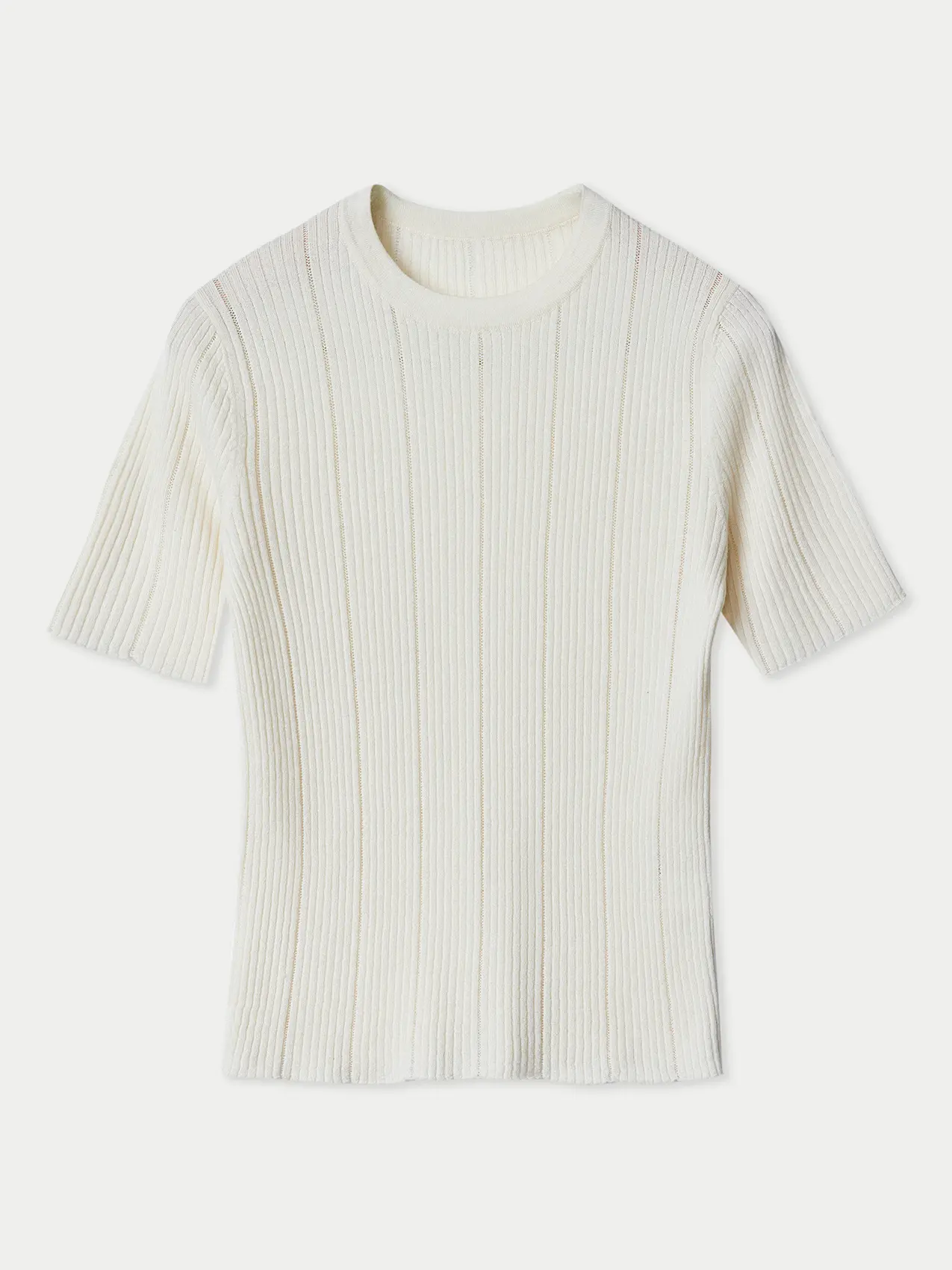 White lightweight summer silk cashmere top | GOBI Cashmere