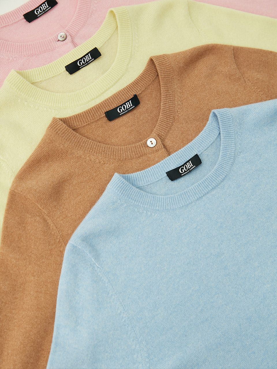 Women's Organic Cashmere Lightweight Polo Taupe - Gobi Cashmere