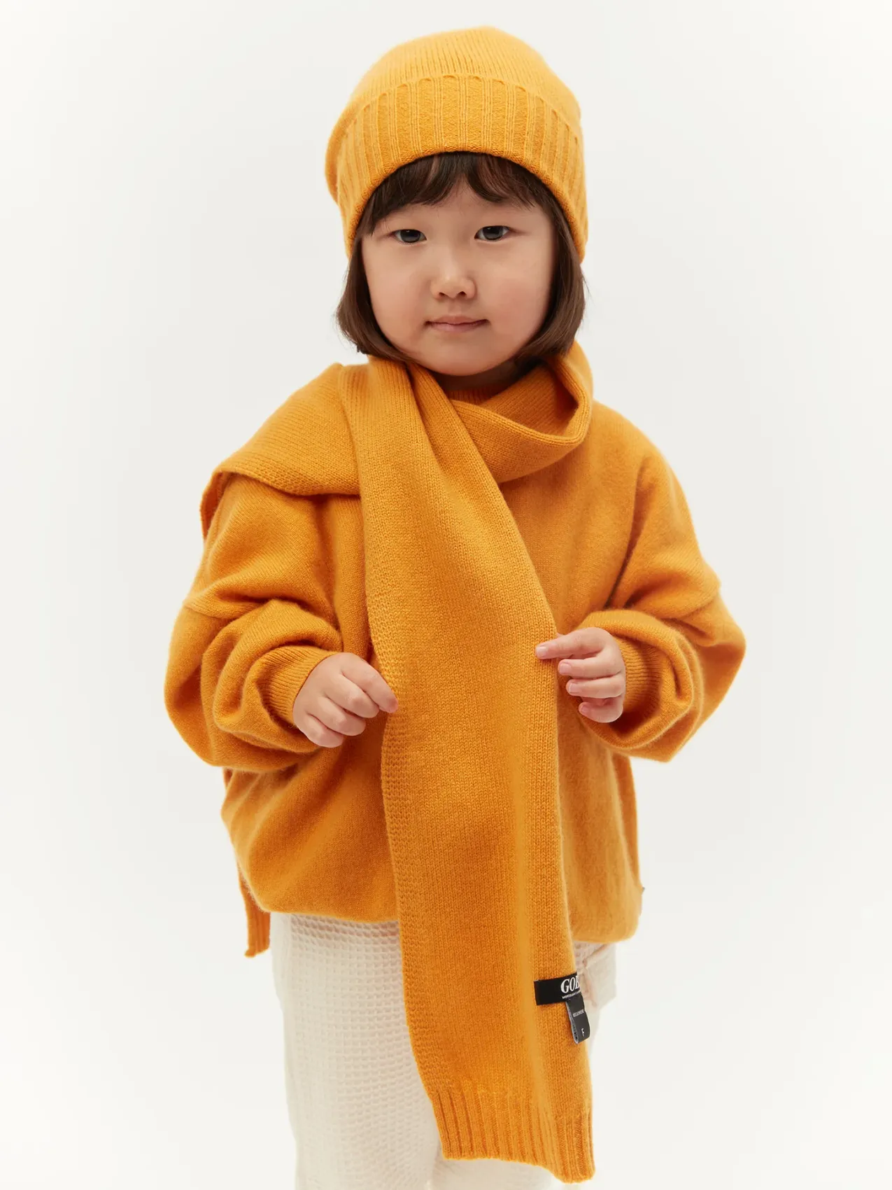 Cashmere Beanie for Kids Cadmium Yellow | GOBI Cashmere