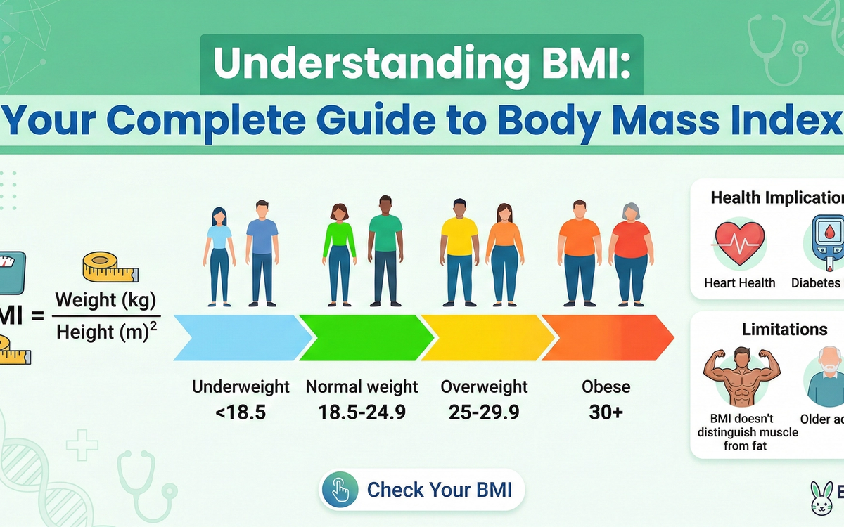 Illustration explaining Body Mass Index (BMI) using height and weight