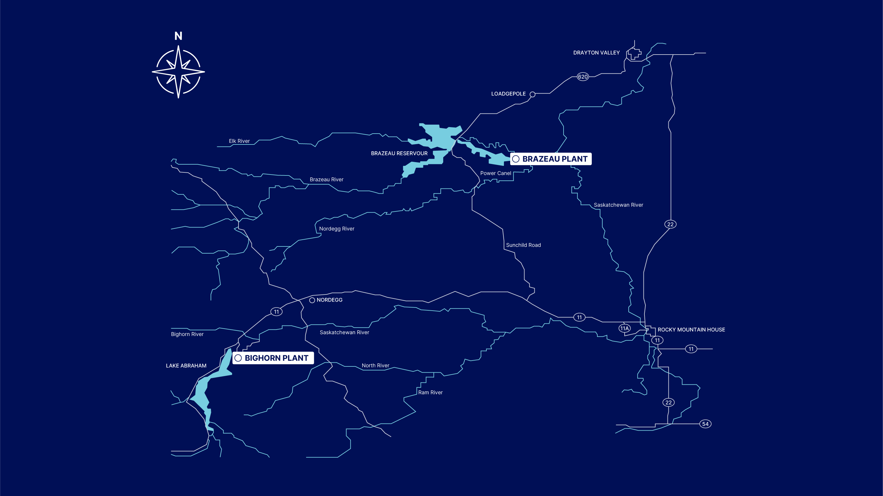 The North Saskatchewan River Hydroelectric System