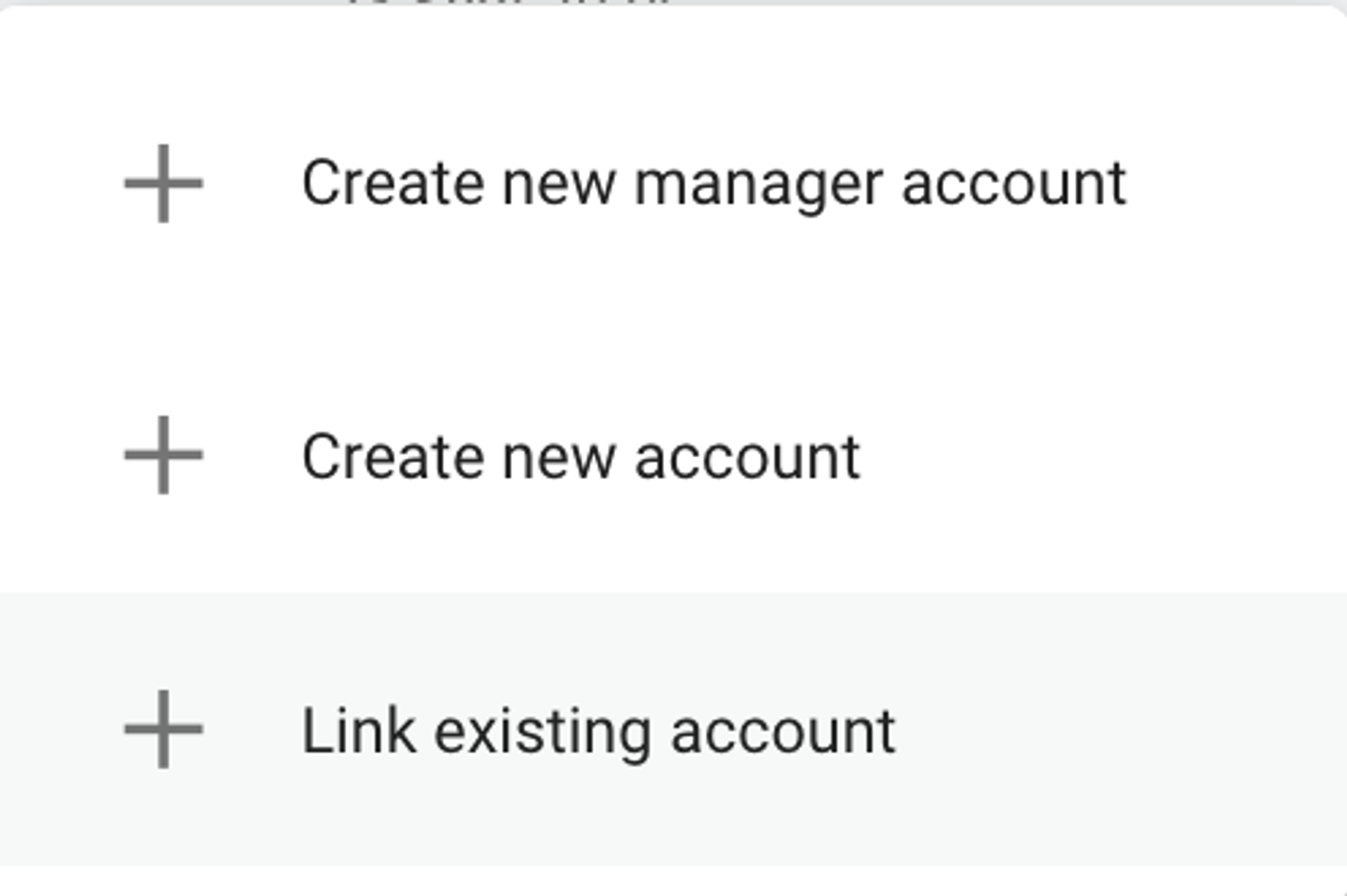 Link existing account