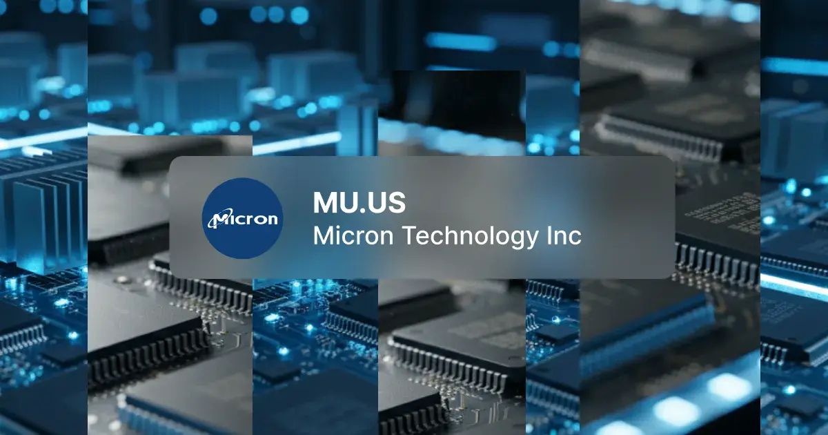 반도체 칩과 AI 인프라를 담은 마이크론 테크놀로지(MU.US) 시장 그래픽